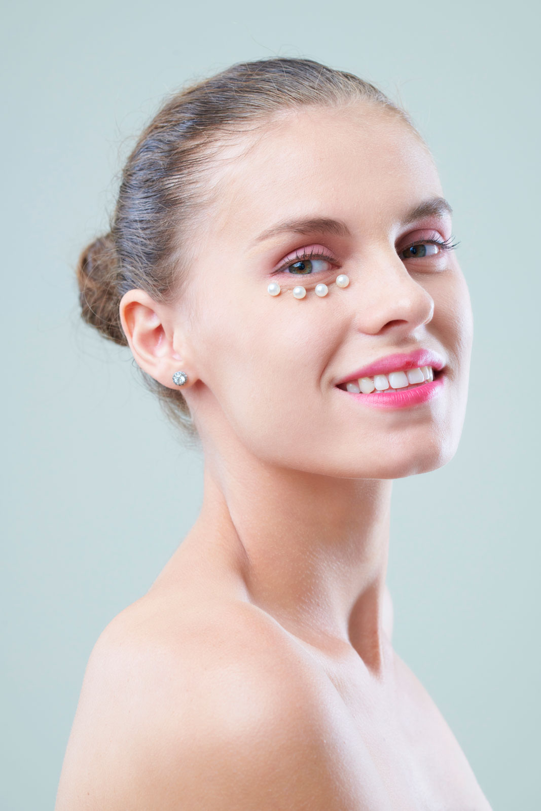 girl smiling on camera